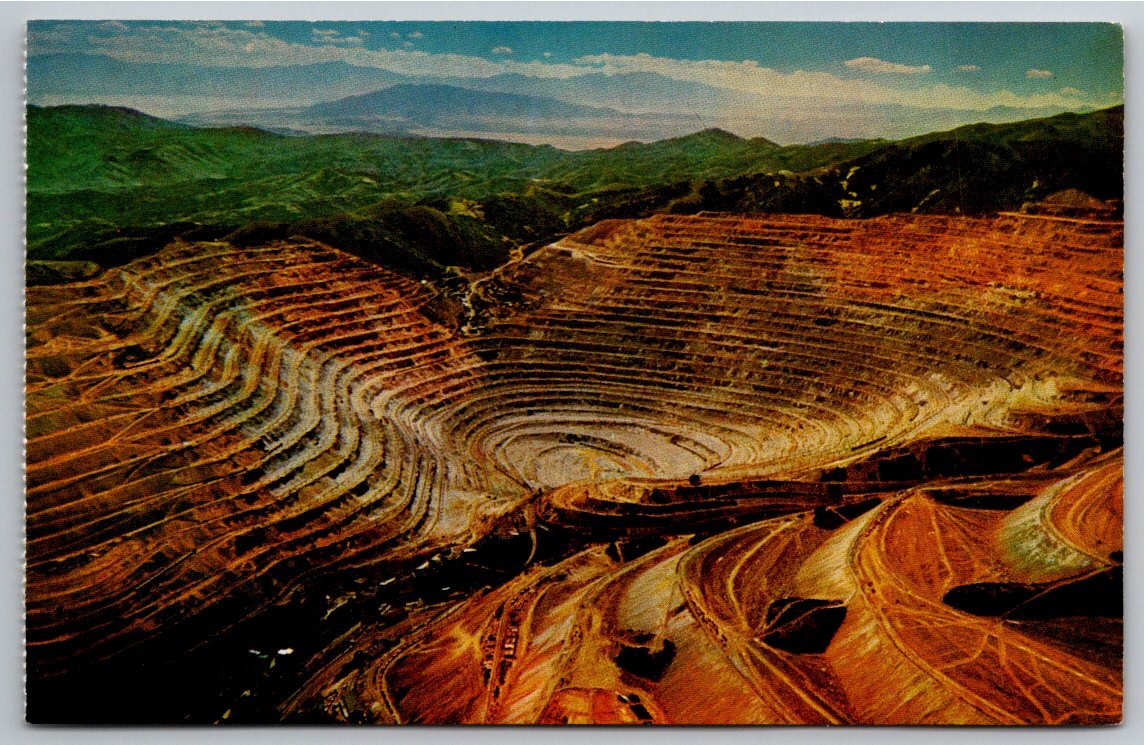 Vintage Utah Kodachrome Postcard: Bingham Canyon Copper Mine