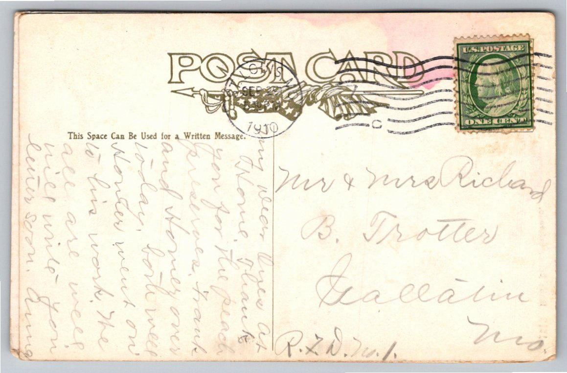 1910 Marshall Pass Colorado D&RGW Railroad Rocky Mountain - Back / Reverse View