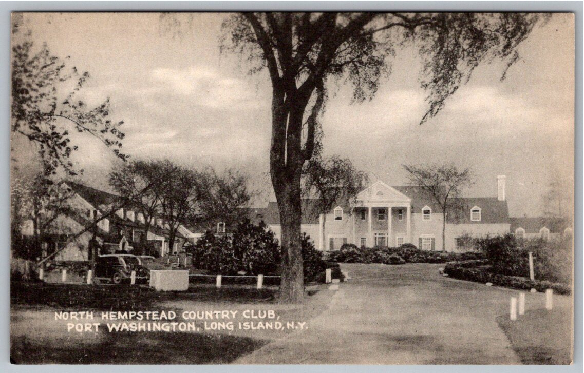 1940s North Hempstead Country Club RPPC Postcard, Port