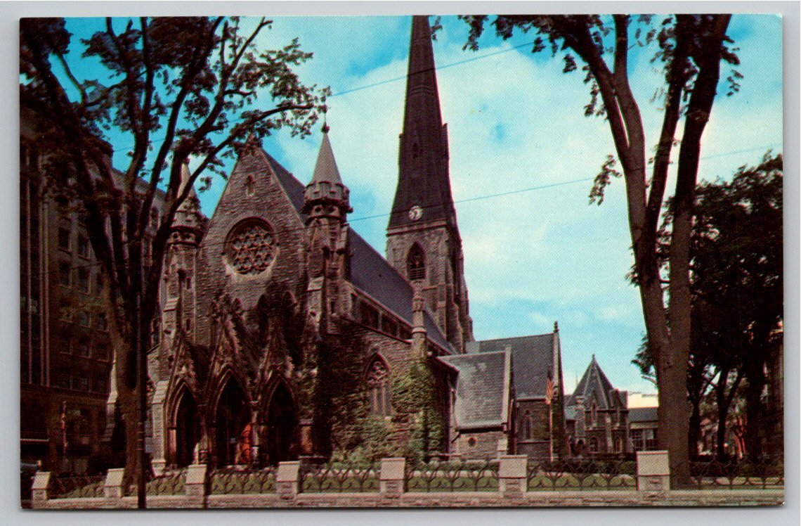 Christ Church Cathedral Montreal Quebec Vintage Plastichrome