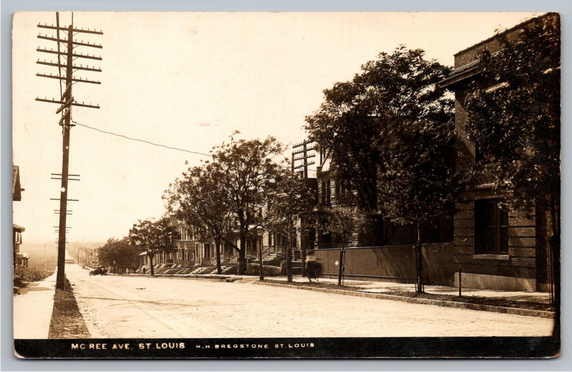 1910s McRee Ave St. Louis Real Photo Postcard by H.H. Bregstone