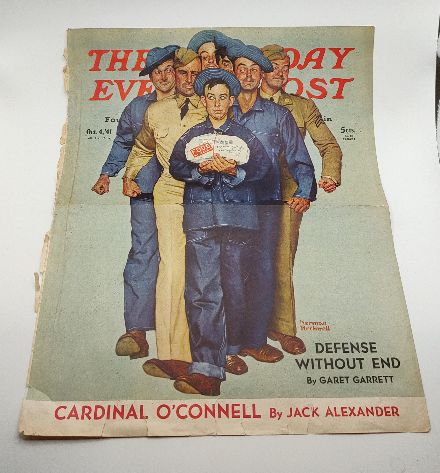 1941 Saturday Evening Post Cover: Norman Rockwell Willie Gillis