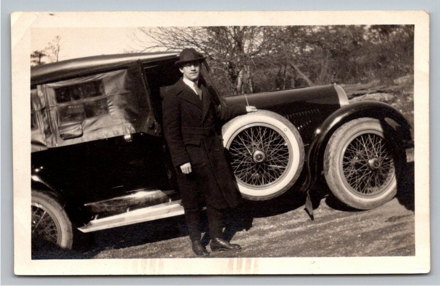1924 Kissel Luxury Automobile Wire Wheels Jeddo Photo Snapshot