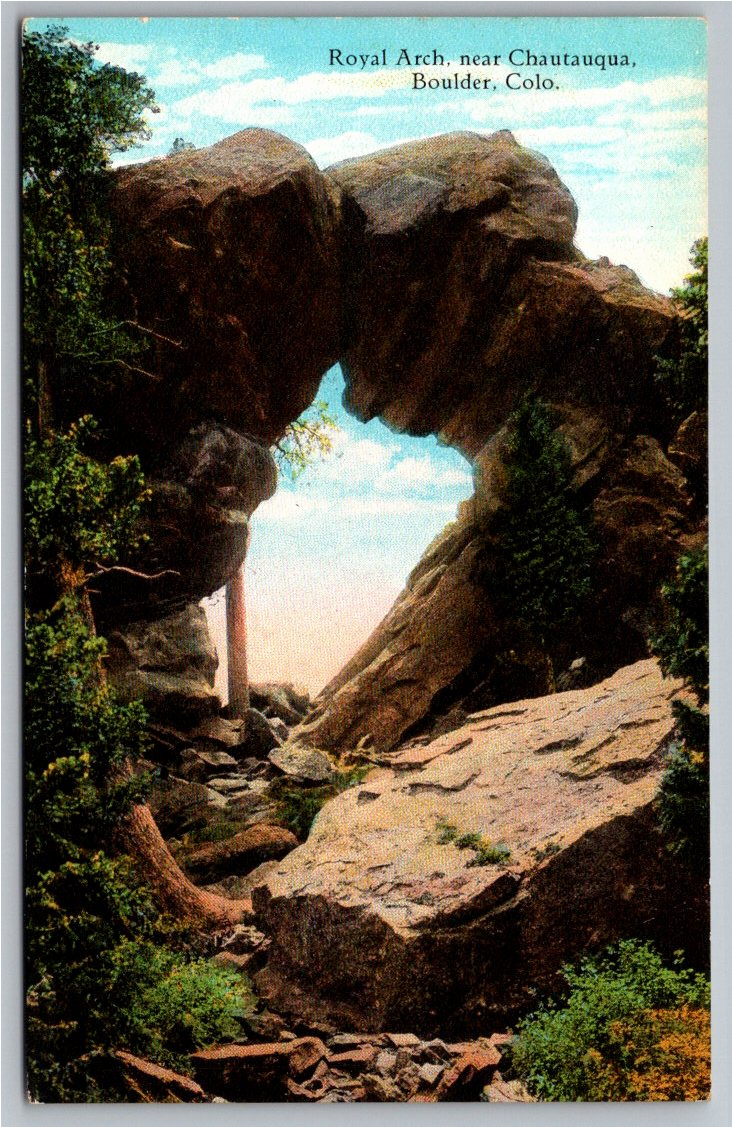 1910s Royal Arch Boulder Colorado Vintage Postcard | Chautauqua