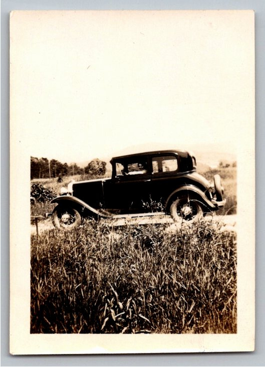 Vintage 1931 Chevrolet Victoria Coupe Country Field Snapshot