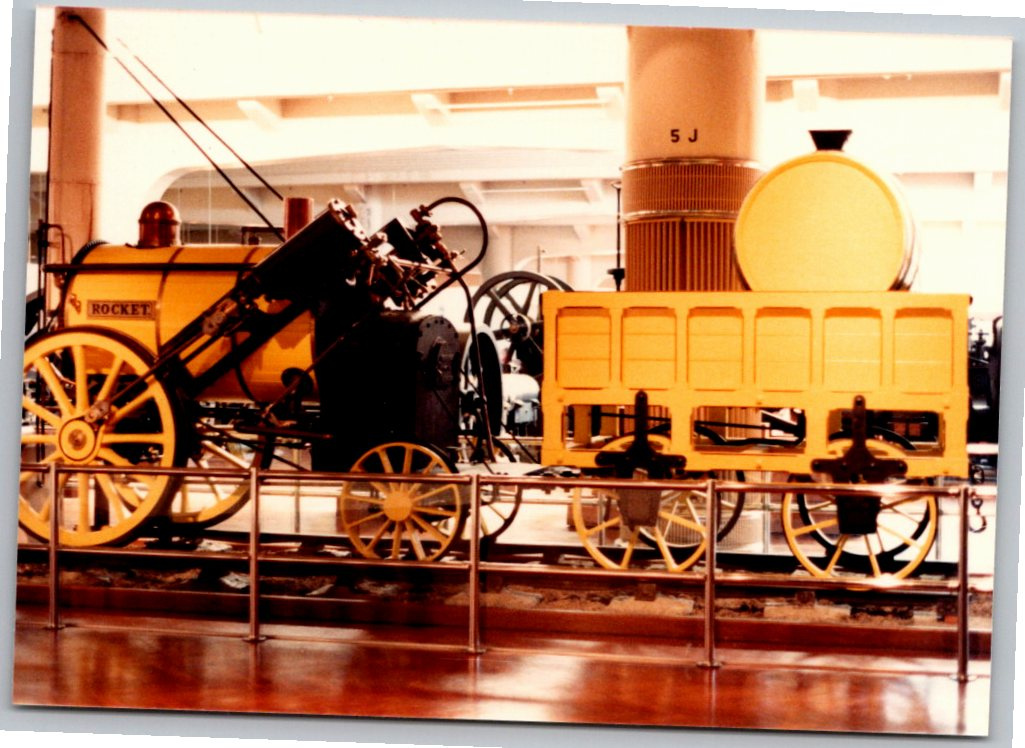 Stephenson Rocket Steam Locomotive: 1980s Vintage Color Photo