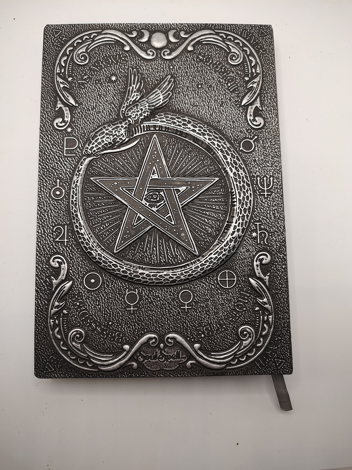SoulSpell Embossed Book of Shadows Hardcover Grimoire Journal - Angle / View 4