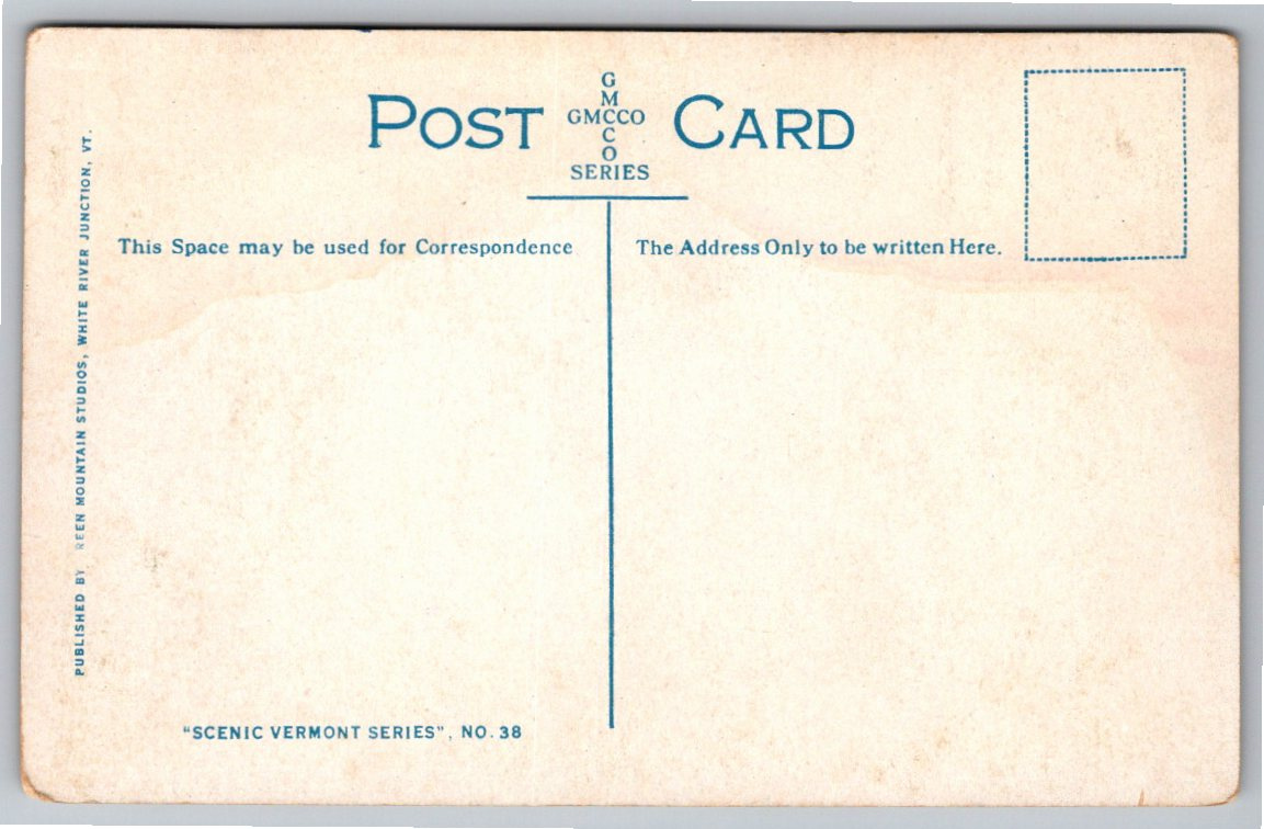 1920s Equinox Mountain Manchester Vermont Green Mountains - Back / Reverse View