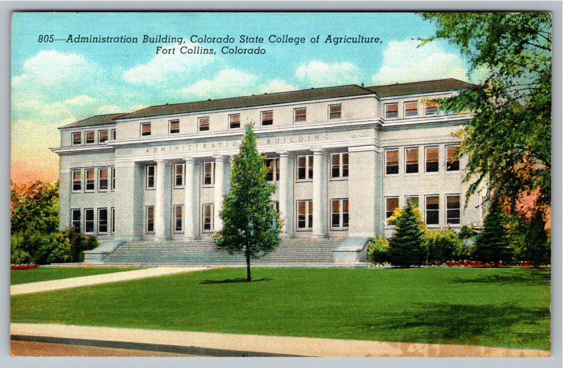 Vintage 1940s Colorado State College Administration Building