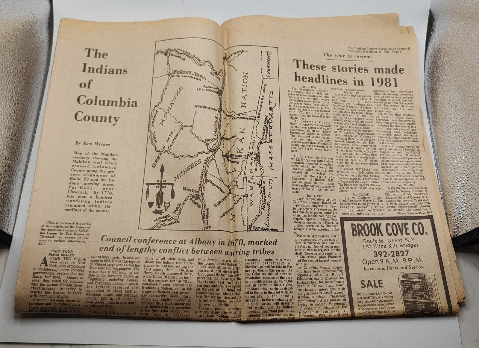 1981 Chatham Courier Newspaper: Columbia County NY Native History