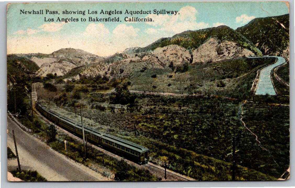Vintage 1923 Newhall Pass & LA Aqueduct Spillway California