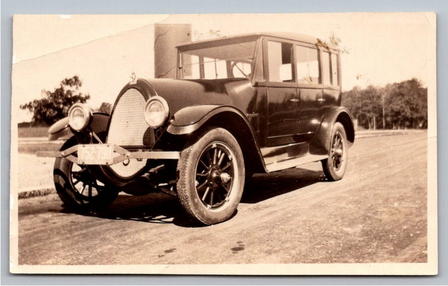 Vintage 1924 Franklin Sedan B&W Photograph Greenfield Brattleboro