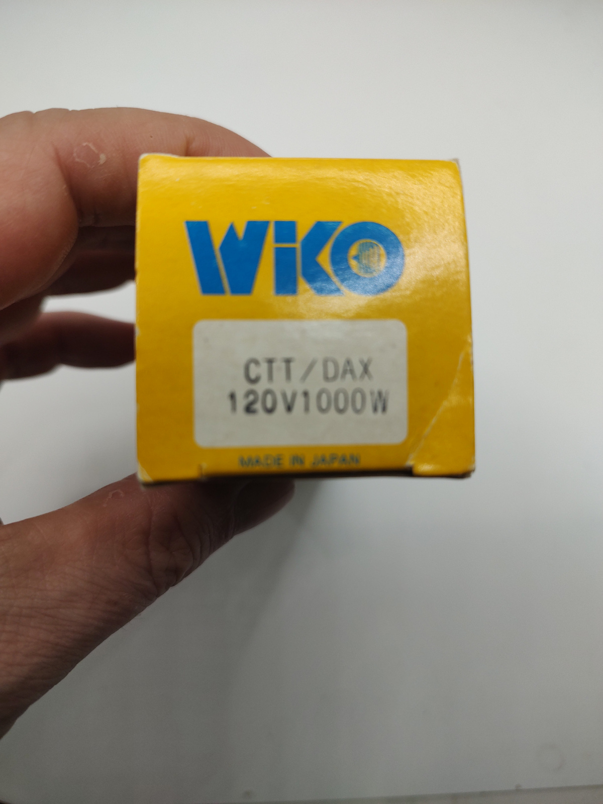 Vintage Wiko CTT/DAX 120V 1000W Projector Lamp Bulb - Japan Made - Back / Reverse View