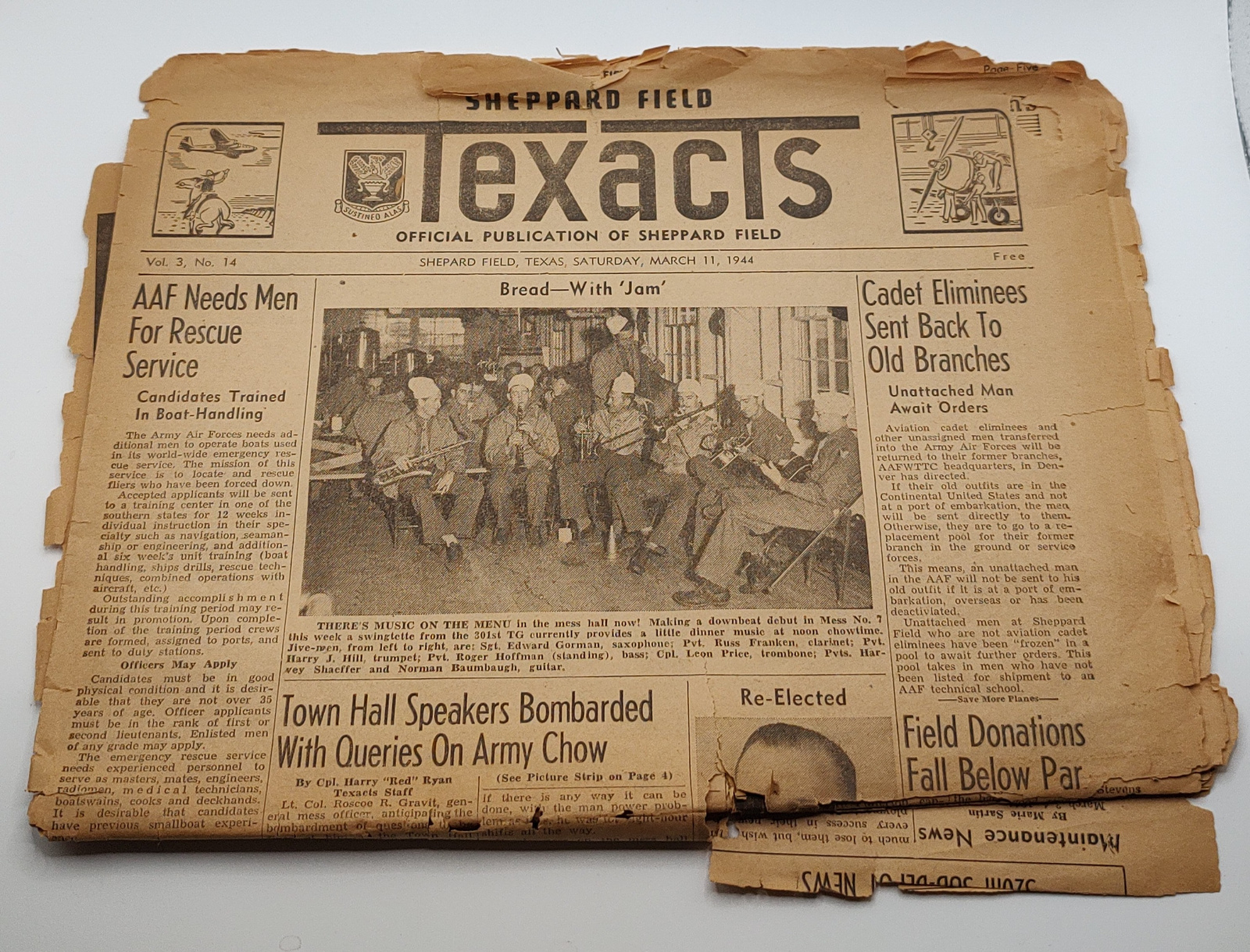 1944 WWII Texacts Sheppard Field Texas Military Newspaper Vol 3