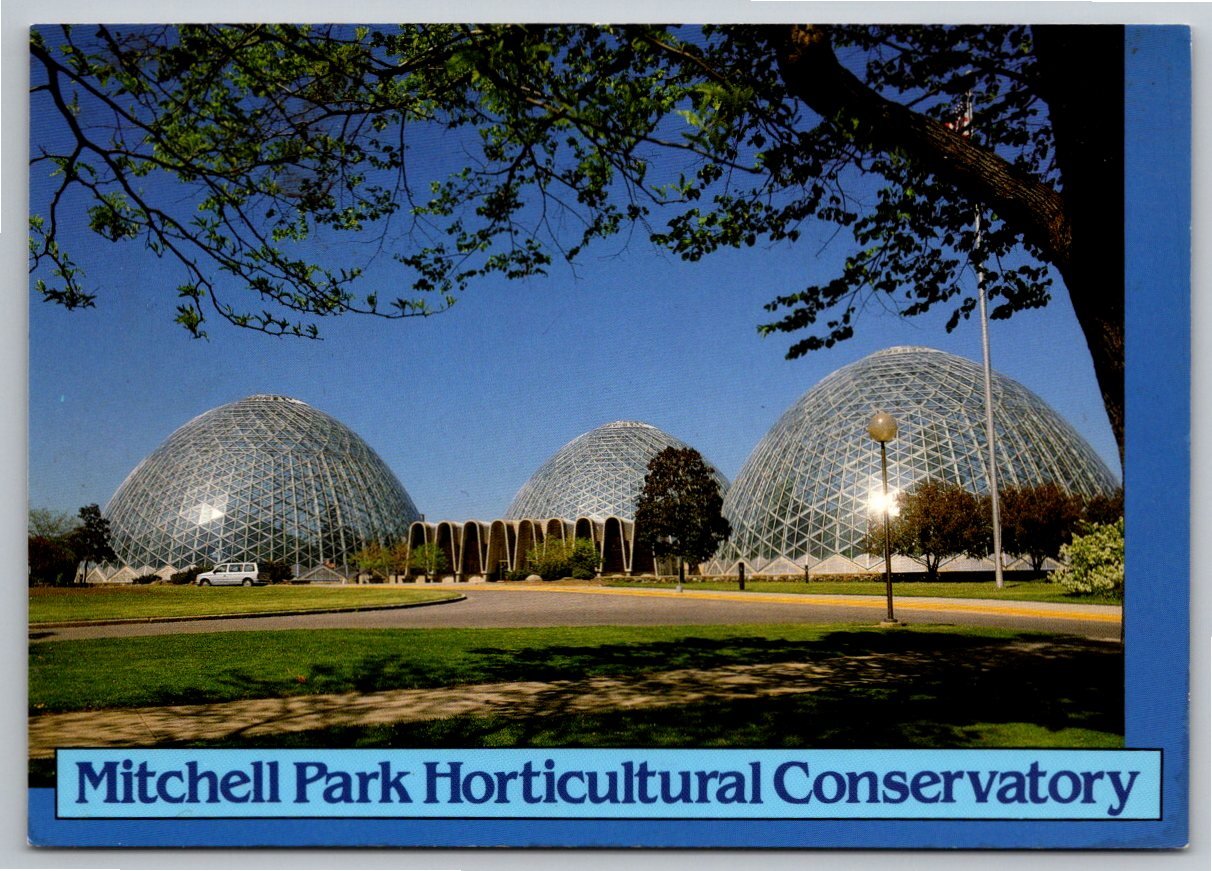 Vintage Milwaukee Mitchell Park Domes Postcard by James Blank