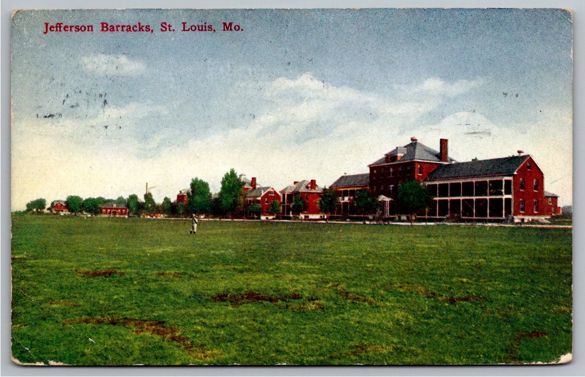 Antique 1910 Jefferson Barracks Postcard, St. Louis Missouri
