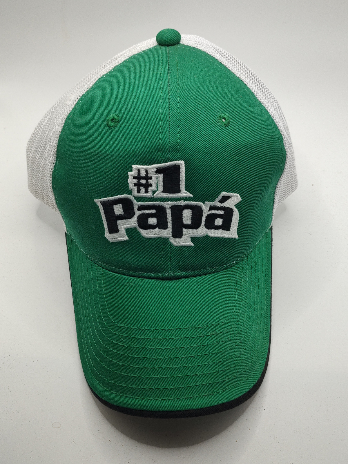 Vintage Signatures #1 Papá Green & White Mesh Trucker Hat