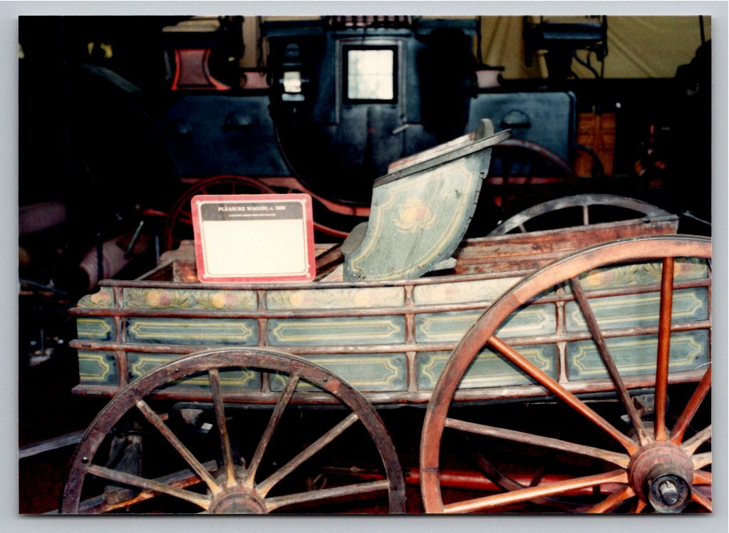 Vintage 1980s Photo of an Antique Horse-Drawn Pleasure Wagon