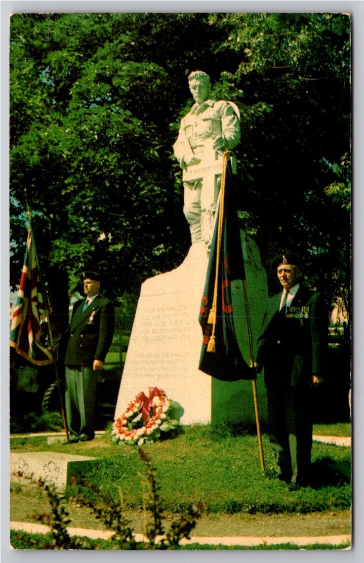 Gaspé, Quebec World War & Korea Memorial Cenotaph Vintage
