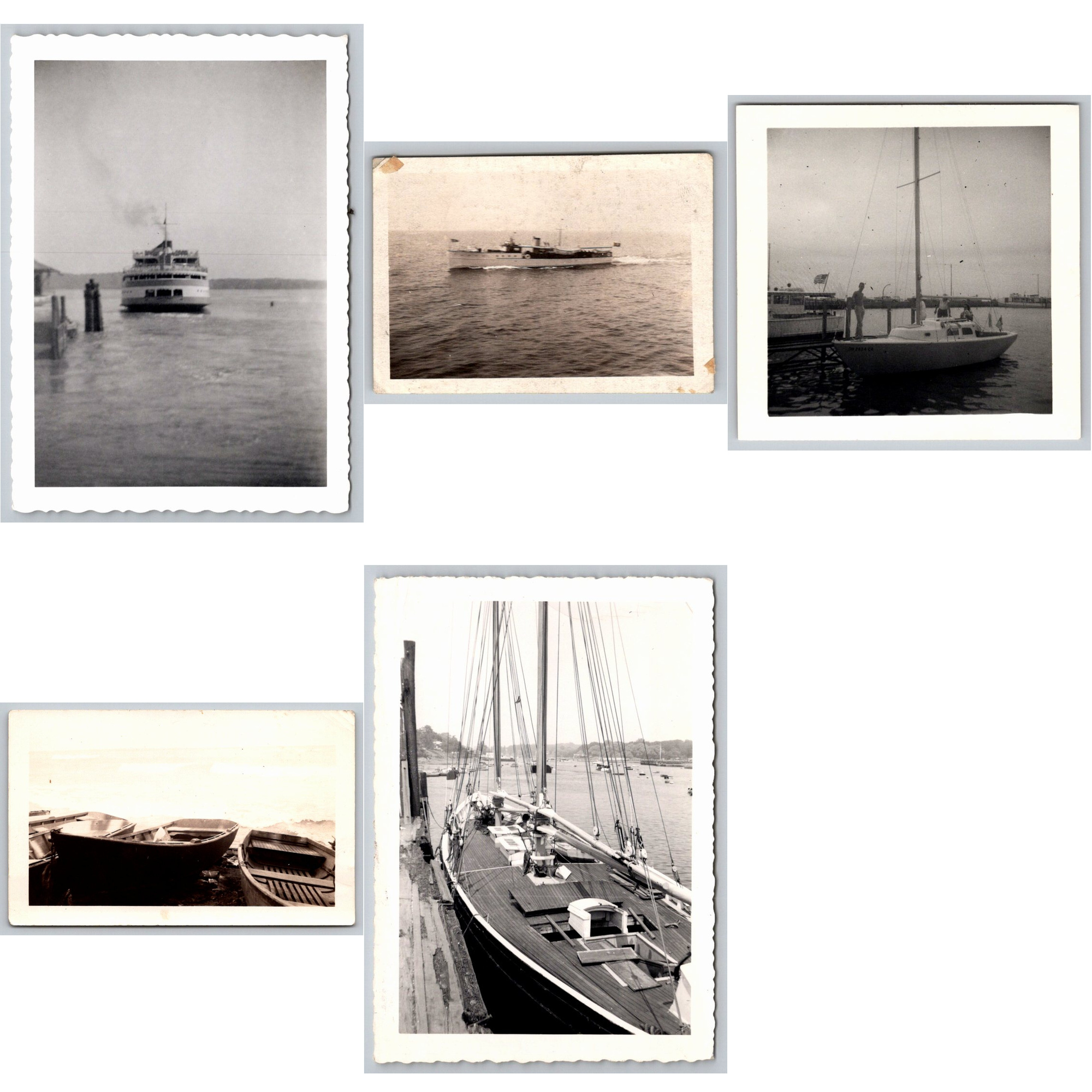 Curated Collection of 5 Authentic Vintage Studio & Snapshot