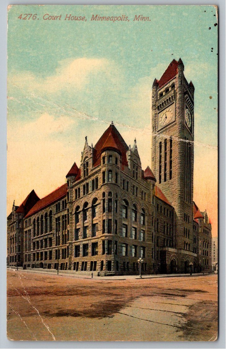 Antique 1908 Minneapolis Court House Divided Back Acmegraph