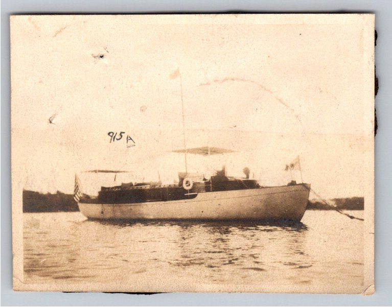 1910s Cox & Stevens Motor Yacht Vintage Gelatin Silver Photo