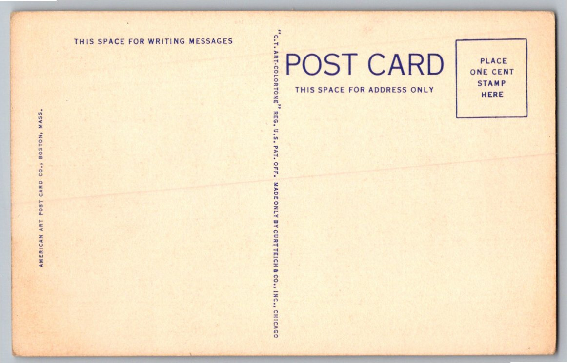 1930s Aroostook County Maine Potato Harvest Vintage Linen - Back / Reverse View