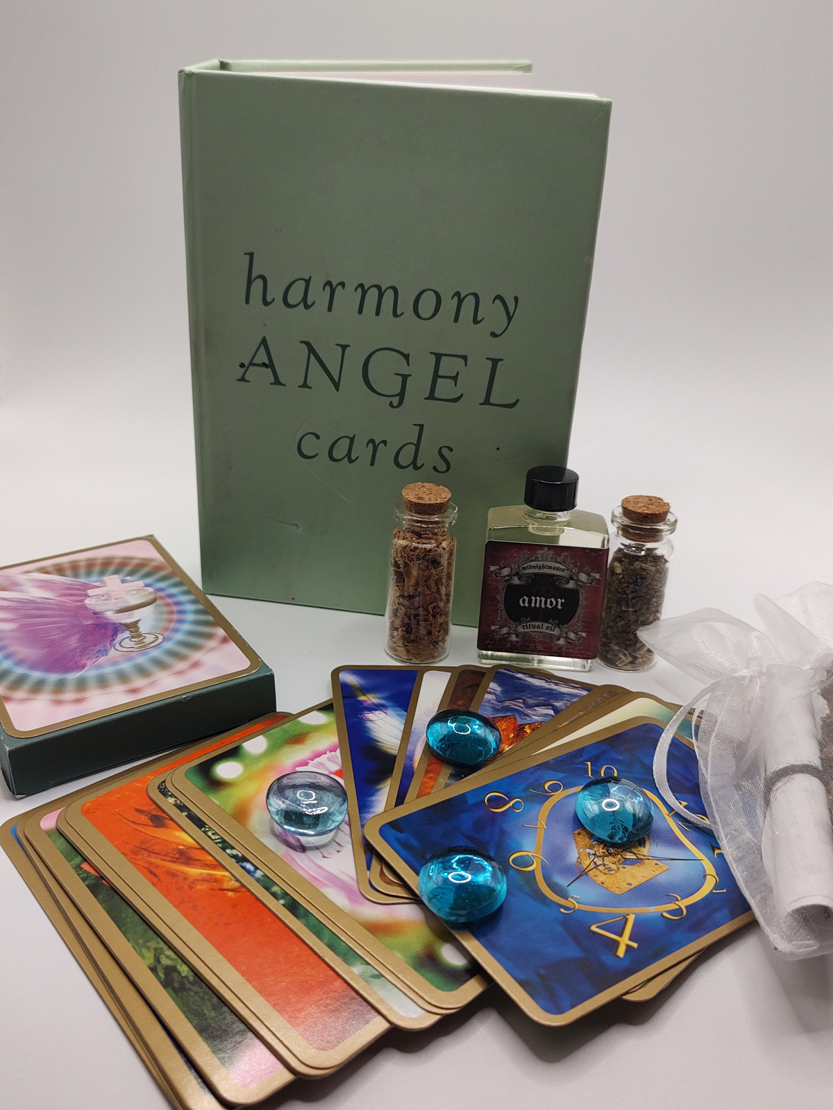 Vintage Harmony Angel Cards Deck & Complete Spiritual Ritual Kit