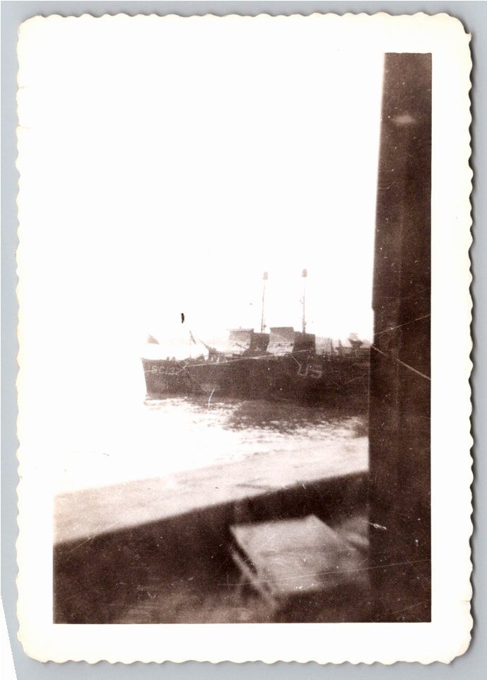 Vintage 1940s WWII US Navy Submarine Chaser Patrol Ship Photo