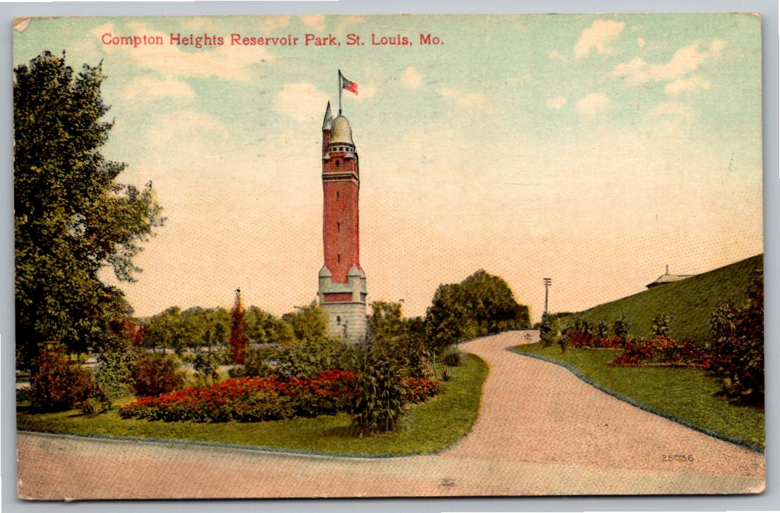 1912 St. Louis Compton Heights Reservoir Park Water Tower