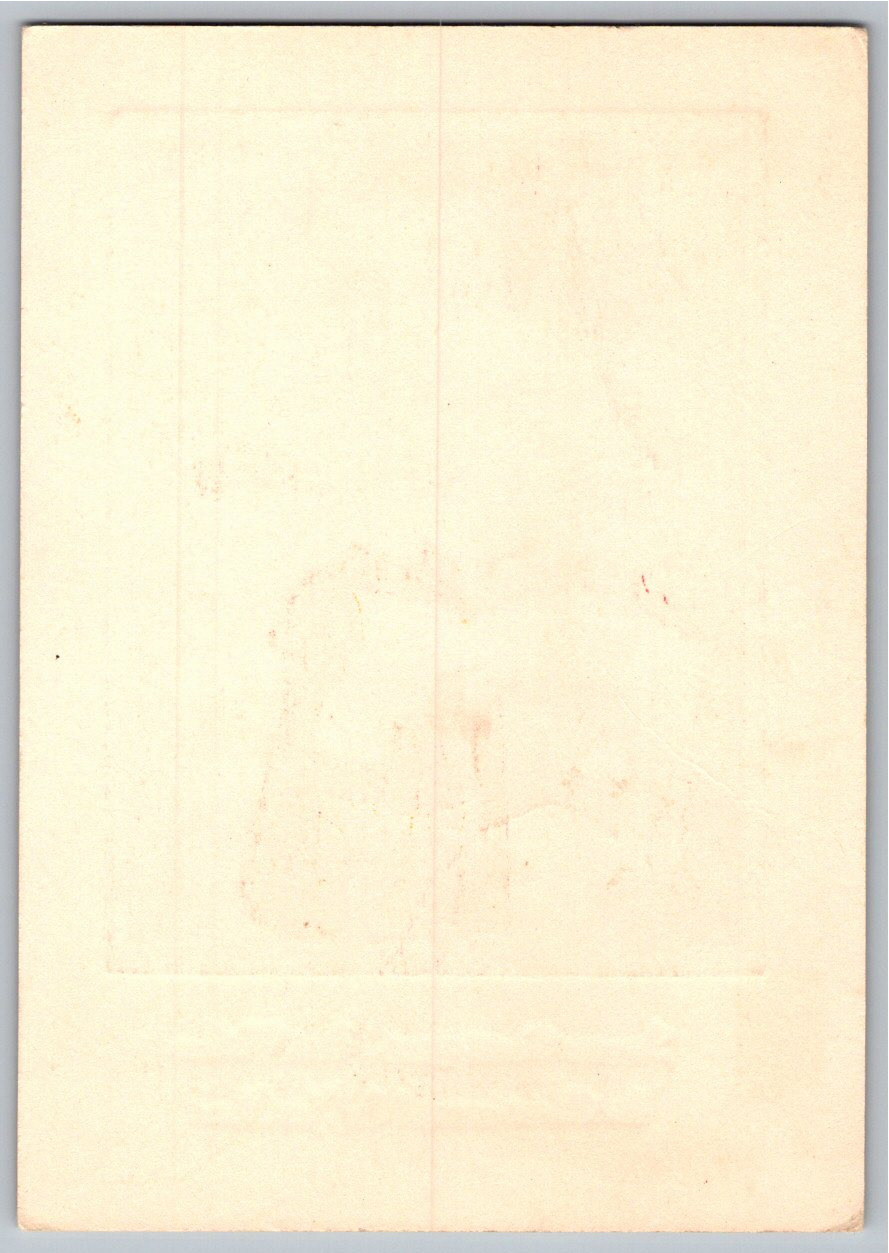 Vintage 1940s Christmas Carolers Linen Colortone Greeting Card - Back / Reverse View
