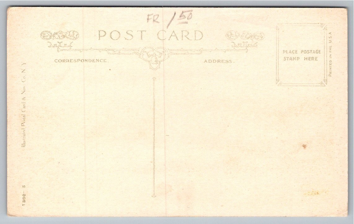 WWI US Military Signal Corps Semaphore Flag Illustrated Postcard - Back / Reverse View