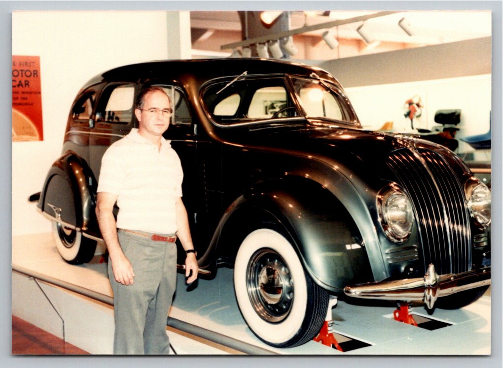 Vintage 1980s Color Photo 1934 Chrysler Airflow Museum Exhibit