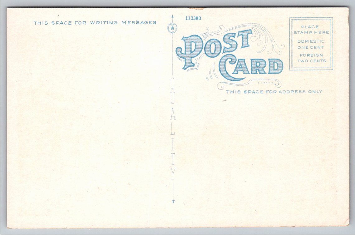 Vintage 1920s Main Street Port Washington Long Island Postcard - Back / Reverse View