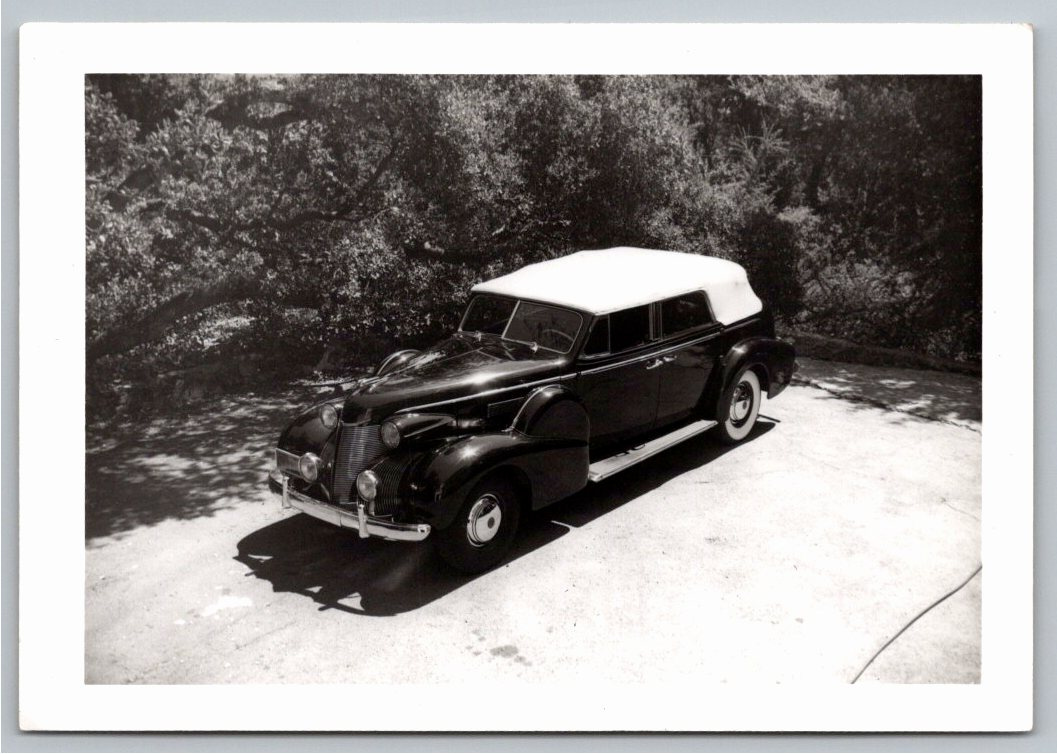 Vintage 1939 Cadillac Convertible Sedan Original B&W Photo