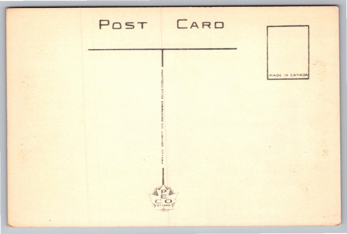 Antique Alma College Postcard St. Thomas Ontario PECO - Back / Reverse View