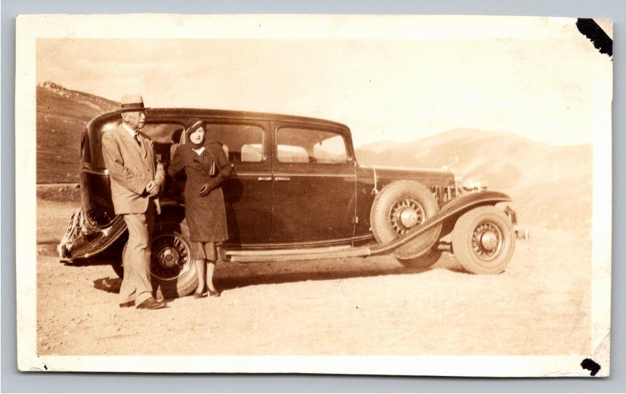 1931-1932 Cadillac Luxury Car Mountain Touring Vintage Sepia