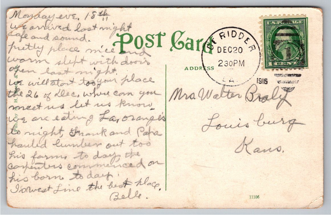 1915 Istrouma Hotel Baton Rouge LA Vintage Automobile Postcard - Back / Reverse View