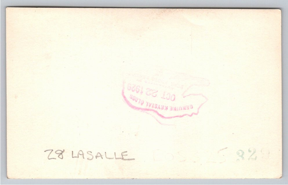 1928 LaSalle Automobile & Women Vintage California B&W Photograph - Back / Reverse View