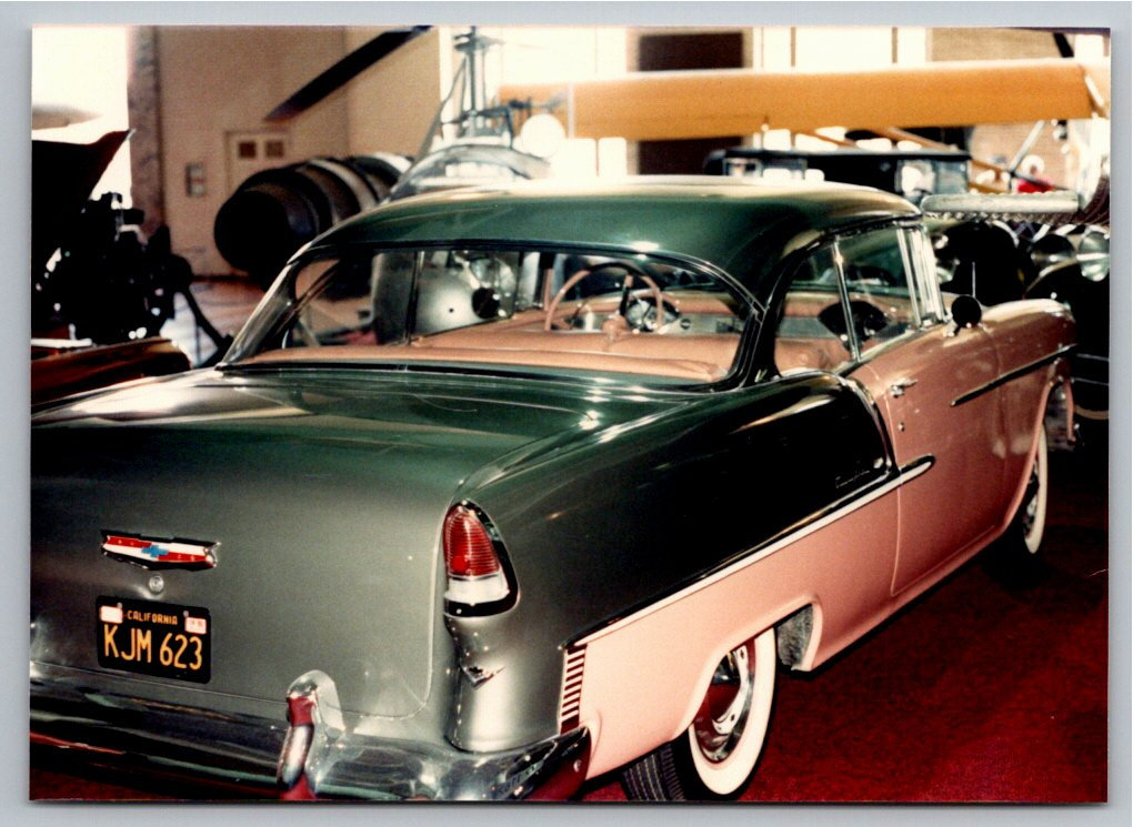 1955 Chevrolet Bel Air Classic Car Museum 1980s Color Photo