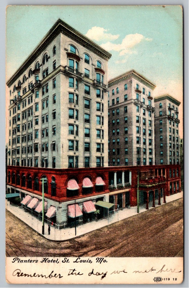 1909 Planters Hotel St. Louis Missouri Vintage Divided Back