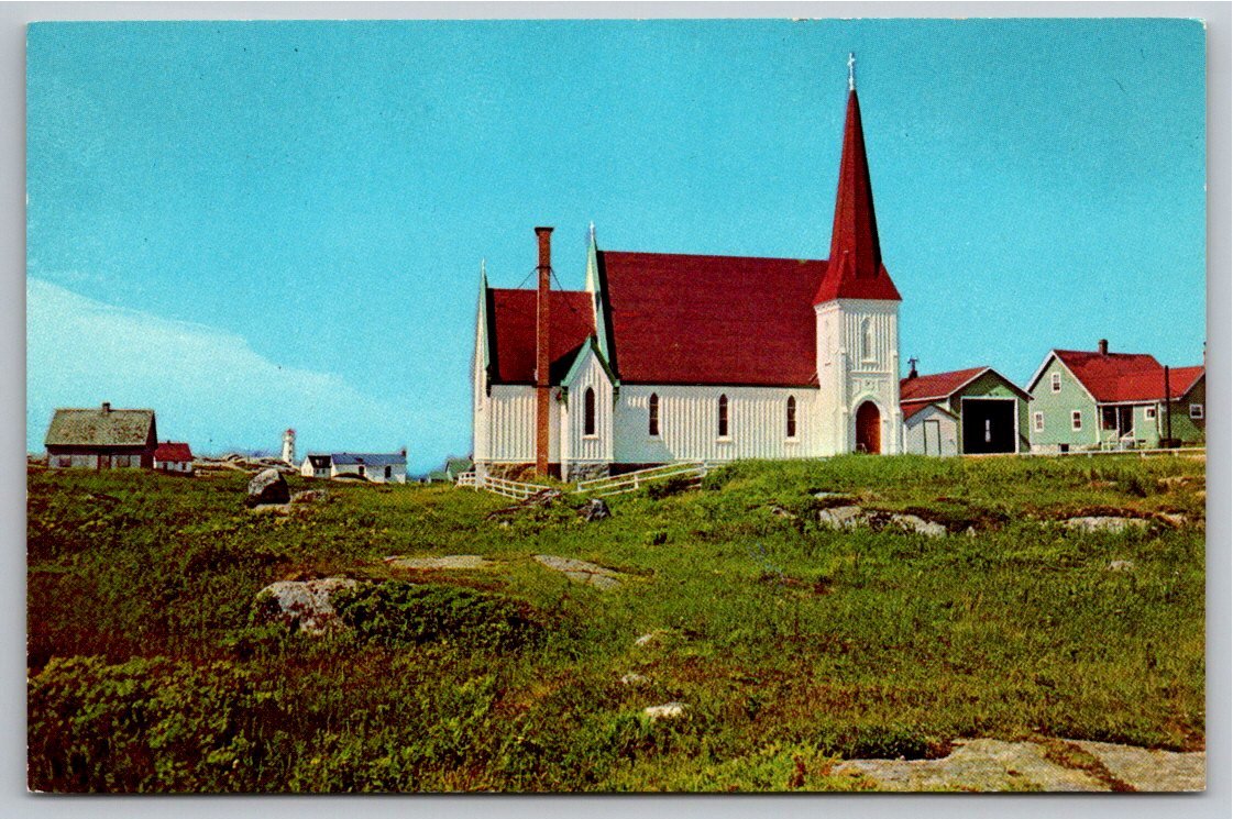 Vintage Peggy's Cove Postcard: St. John's Anglican Church Nova